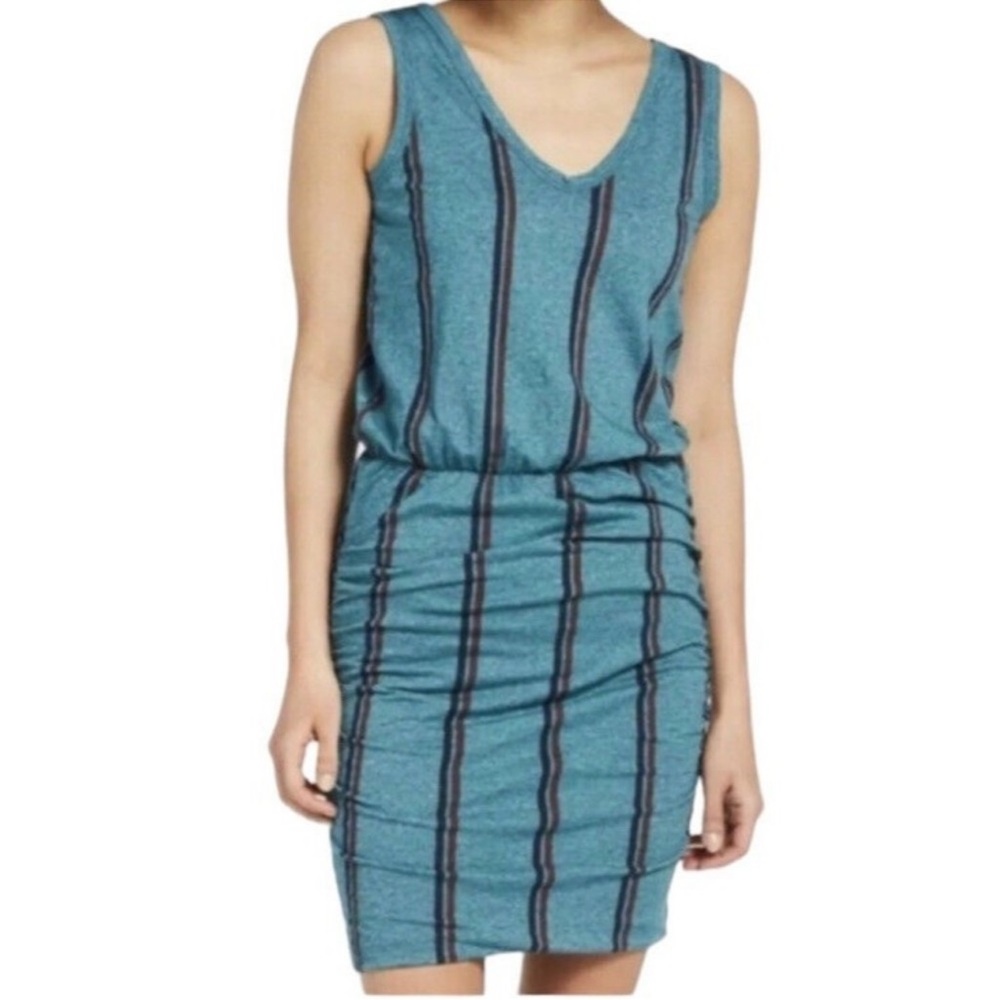 Sundry Teal  Striped Dress